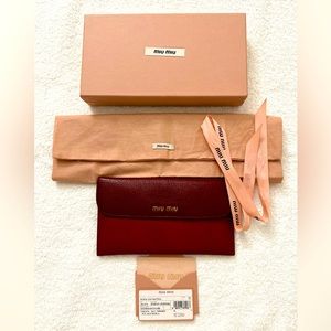 Sale Miu Miu large wallet as seen.